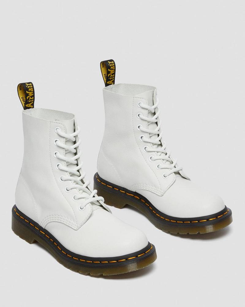 Dr Martens 1460 Pascal Virginia Leren Enkellaars Dames Wit | NL 88EBC